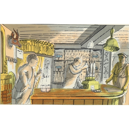 1597 - Edward Bawden (1903-1989), original colour lithograph on paper, The Bell, from Life in an English Vi... 