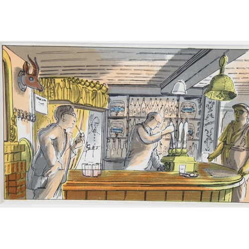 1597 - Edward Bawden (1903-1989), original colour lithograph on paper, The Bell, from Life in an English Vi... 