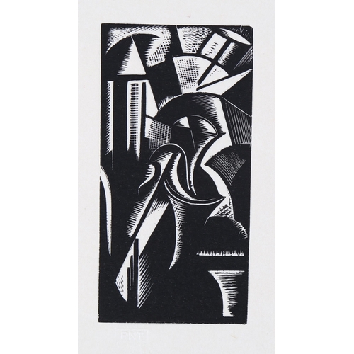 1599 - Paul Nash (1889-1946), limited edition woodcut on paper, Abstract No. 1, 1924, 10.2cm x 5.1cm, mount... 