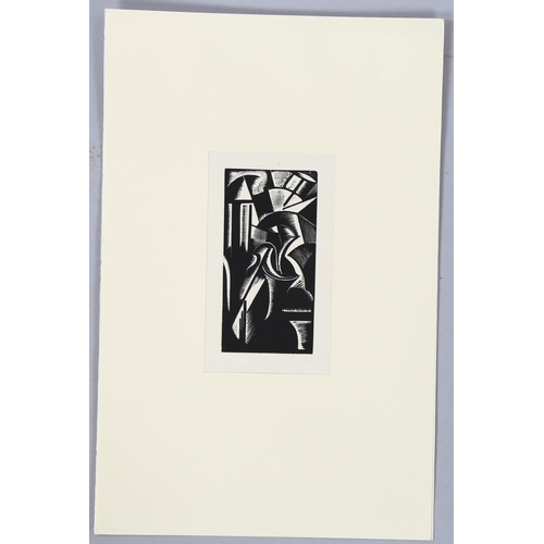 1599 - Paul Nash (1889-1946), limited edition woodcut on paper, Abstract No. 1, 1924, 10.2cm x 5.1cm, mount... 