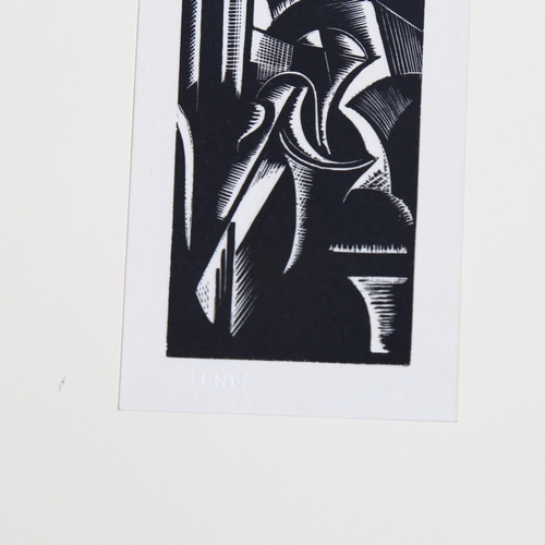 1599 - Paul Nash (1889-1946), limited edition woodcut on paper, Abstract No. 1, 1924, 10.2cm x 5.1cm, mount... 