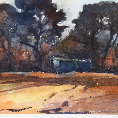 1600 - Fyffe Christie (1918-1979), watercolour on paper, Barn near Datchworth, 19cm x 22cm, signed and date... 