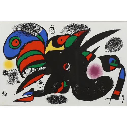 1616 - Joan Miro, Le Extreme Origin, lithograph published by XXe Siecle 1970, 30cm x 47cm, framed