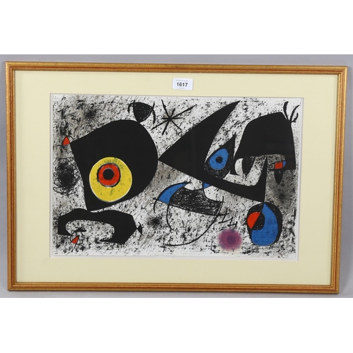 1617 - Joan Miro, Homage to Miro, lithograph published by XXe Siecle 1972, 30cm x 47cm, framed