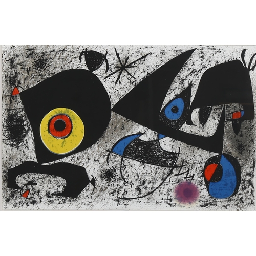 1617 - Joan Miro, Homage to Miro, lithograph published by XXe Siecle 1972, 30cm x 47cm, framed