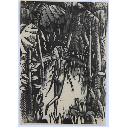 1624 - Eric Ravilious, Desert a legend, engraving on proof paper, 1926, sheet 13cm x 9cm, framed