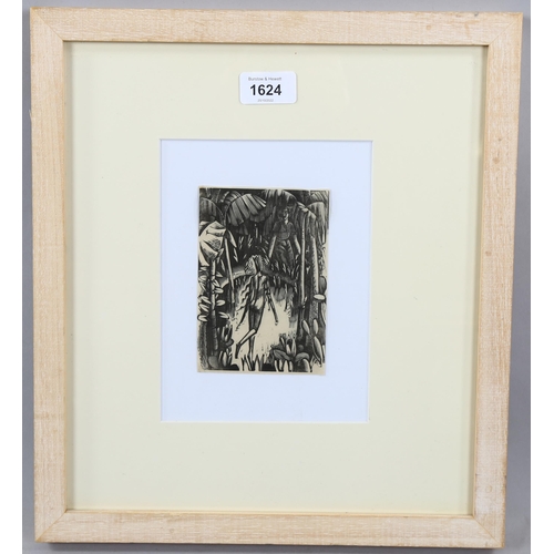 1624 - Eric Ravilious, Desert a legend, engraving on proof paper, 1926, sheet 13cm x 9cm, framed