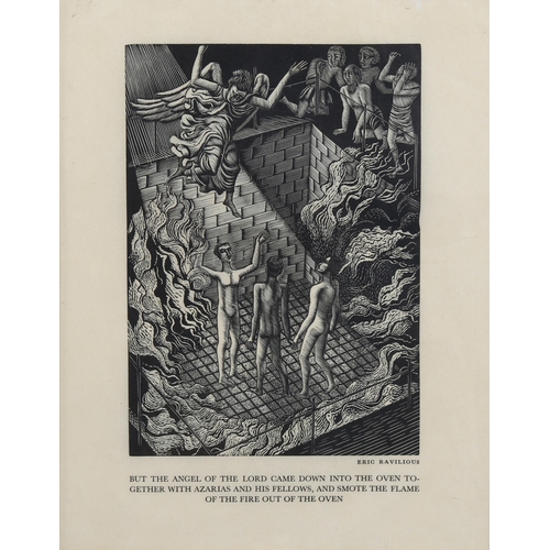 1625 - Eric Ravilious, the young men in the fiery furnace, wood engraving for Apocrypha 1929, image 17.5cm ... 