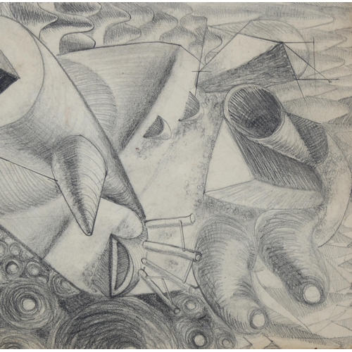 1632 - John Erskine Milne (1931 - 1978), pencil sketch, abstract, unsigned, 31cm x 23cm, unframed, provenan... 