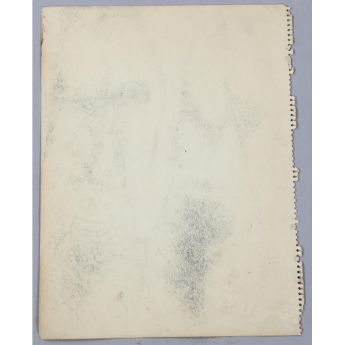 1632 - John Erskine Milne (1931 - 1978), pencil sketch, abstract, unsigned, 31cm x 23cm, unframed, provenan... 