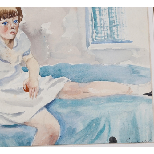 1637 - Guy Malet (1900 - 1973), 3 watercolour portraits, largest 48cm x 32cm, unframed (3)