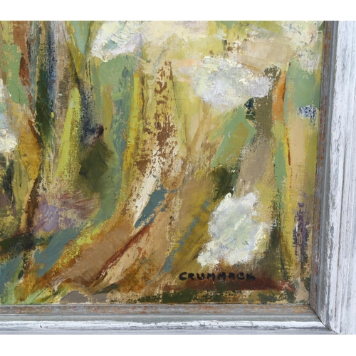 1658 - Jean Crummack, oil on canvas, roadside Dordogne, signed, 40cm x 50cm, framed