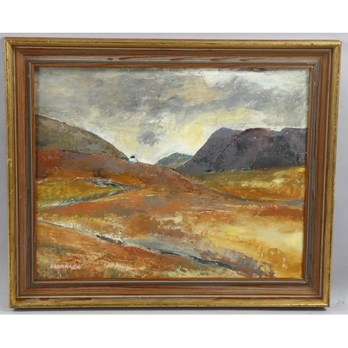 1660 - Jean Crummack, oil on board, landscape, signed, 40cm x 50cm, framed