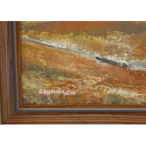 1660 - Jean Crummack, oil on board, landscape, signed, 40cm x 50cm, framed