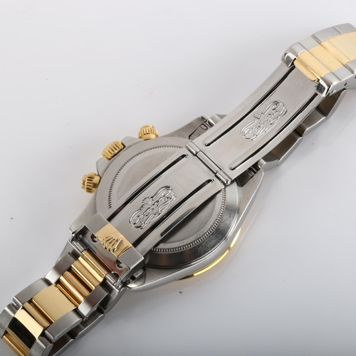 1 - ROLEX - a bi-metal Cosmograph Daytona 'Zenith' Oyster Perpetual automatic chronograph bracelet watch... 