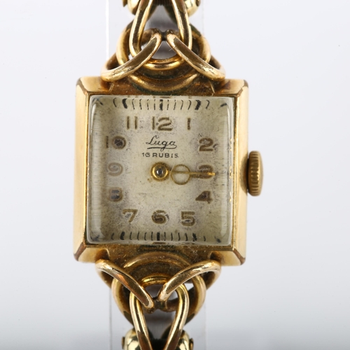 19 - 3 lady's wristwatches, comprising 14ct gold Ormo, 16g gross, 14ct Zentra with plated expanding strap... 