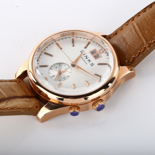 22 - LINKS OF LONDON - a lady's rose gold plated stainless steel Regent quartz wristwatch, ref. 6010.1464... 