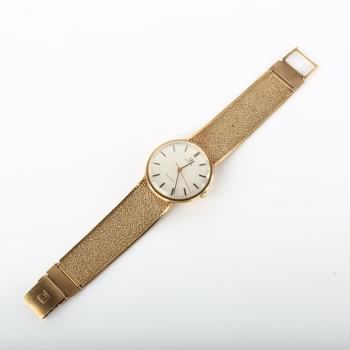 8 - OMEGA - a Vintage 9ct gold Geneve mechanical bracelet watch, ref. 331/25410, circa 1970, silvered di... 