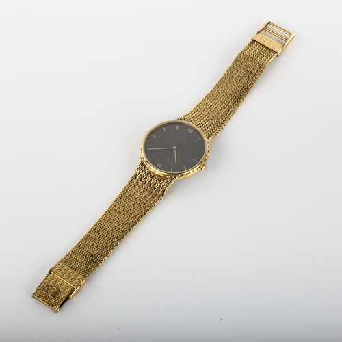 9 - OMEGA - a Vintage gold plated stainless steel De Ville quartz bracelet watch, ref. 391.0837, space g... 