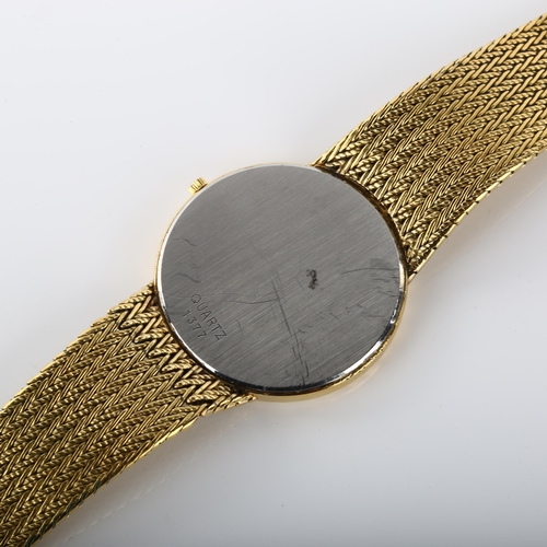 9 - OMEGA - a Vintage gold plated stainless steel De Ville quartz bracelet watch, ref. 391.0837, space g... 