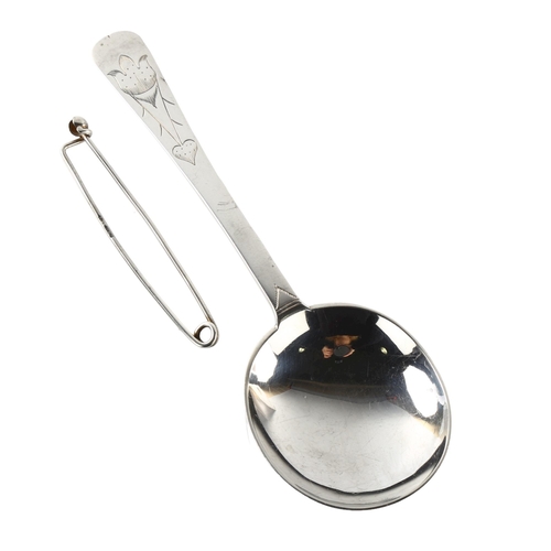 575 - A George V Scottish silver replica spoon, by Edward & Sons, hallmarks Glasgow 1929, length 18cm, and... 