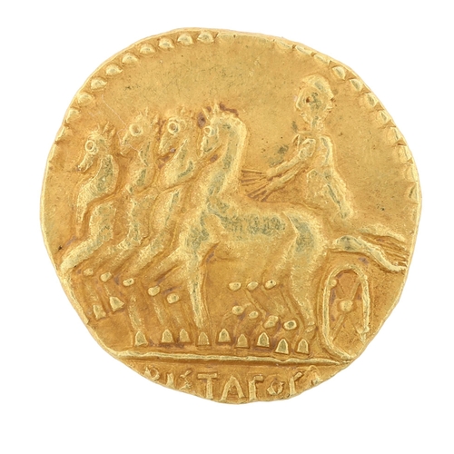 275 - A replica Kyrenaika, Kyrene, gold stater, diameter 17.2mm, 4g