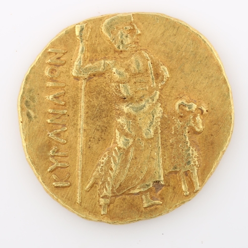 275 - A replica Kyrenaika, Kyrene, gold stater, diameter 17.2mm, 4g