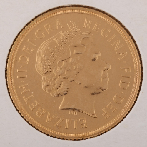 279 - An Elizabeth II 2005 brilliant uncirculated gold full sovereign coin, in sealed pouch