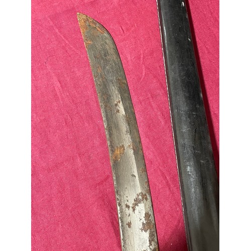 1223 - An early 19th Century cavalry sword with etched blade, length 87cm