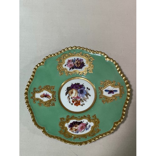 1106 - Worcester Flight Barr and Barr painted and gilded porcelain cabinet cup and saucer, and 6 Meissen po... 