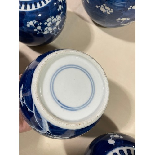 1200 - 6 various Chinese blue and white porcelain ginger jars, largest height 21cm