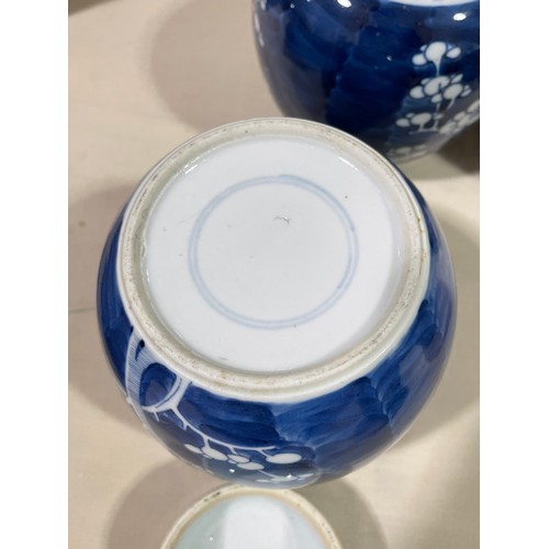 1200 - 6 various Chinese blue and white porcelain ginger jars, largest height 21cm