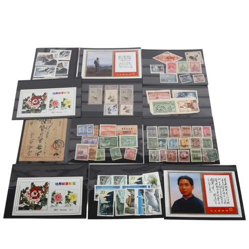 109 - 13 sleeves of Chinese stamps, including Chairman Mao (some modern)