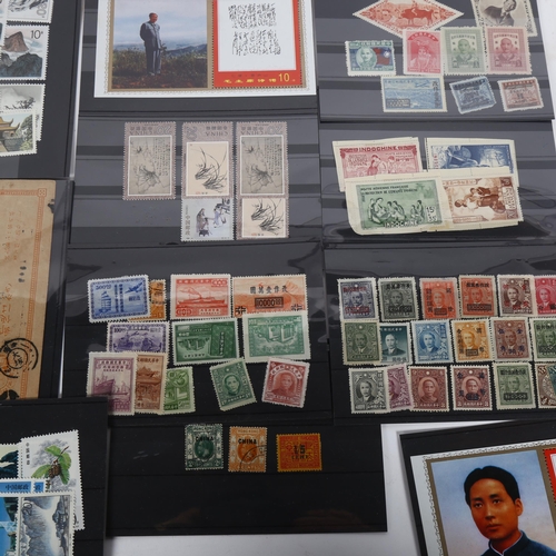 109 - 13 sleeves of Chinese stamps, including Chairman Mao (some modern)