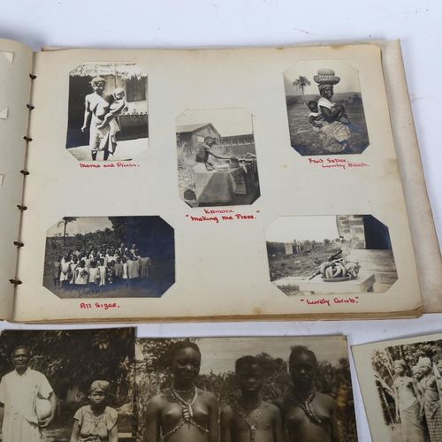 151 - Circa 1940s, an interesting album of photographs from West Africa, including Lumley Beach, Tombu Jui... 