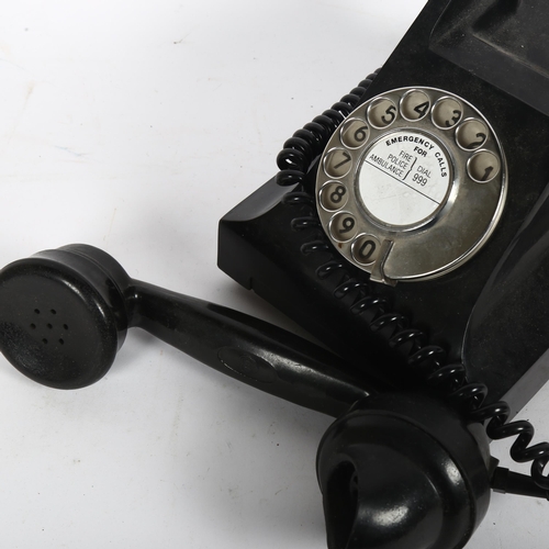 192 - A Vintage black Bakelite telephone (converted)