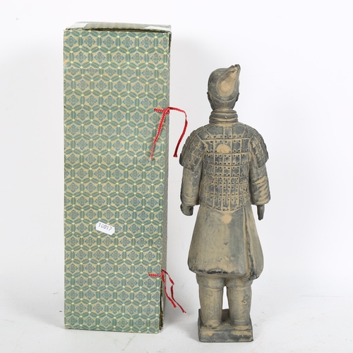 200 - A copy of a Terracotta Army Warrior, height 36cm, boxed