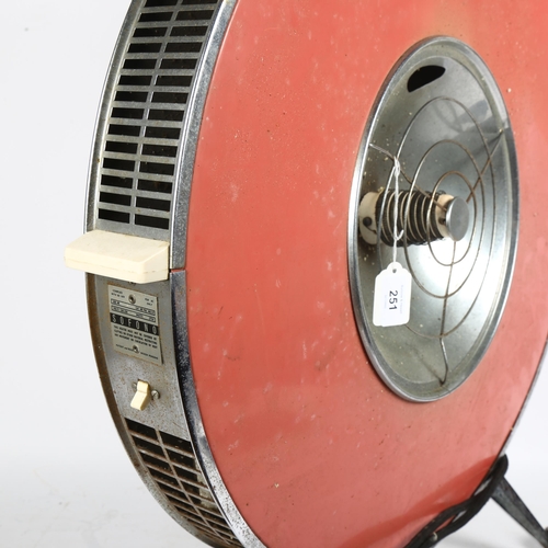 251 - A Sofono Spacemaster electric convector heater, mid-century, height 68cm