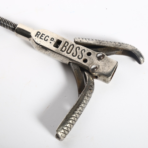 309 - HUGO BOSS - a chrome plated 1930s boot stretcher, length fully extended 30cm