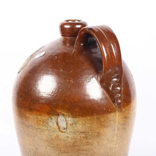 312 - A large Antique salt-glazed flagon, height 44cm