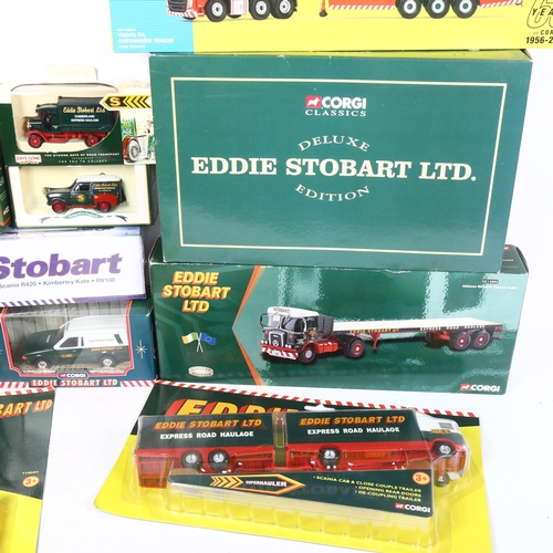 634 - A quantity of Corgi, Trackside, Atlas Editions etc diecast vehicles, all boxed and Eddie Stobart rel... 