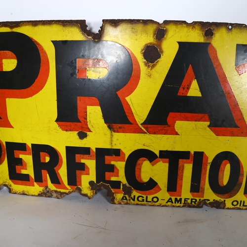 17 - A Pratt's Perfection Motor Spirit, Angle-American Oil Company Ltd, single-sided enamel sign, 132cm x... 