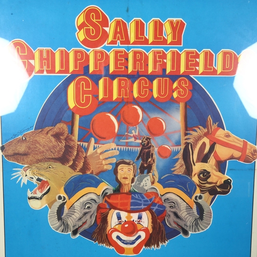 26 - Sally Chipperfields Circus original Bexhill Circus poster, framed, 47cm x 65cm