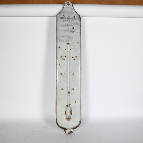 3 - An enamel advertising thermometer, Stephens' Inks For All Temperatures, thermometer is missing and n... 