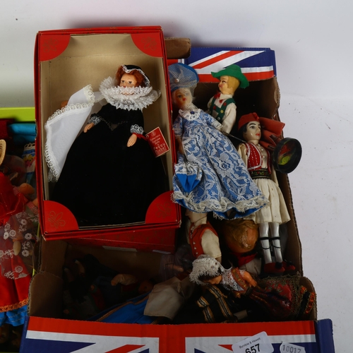 657 - A quantity of Vintage doll's by Rexard, and Peggy Nisbet, including Royal miniature figures H/217 An... 