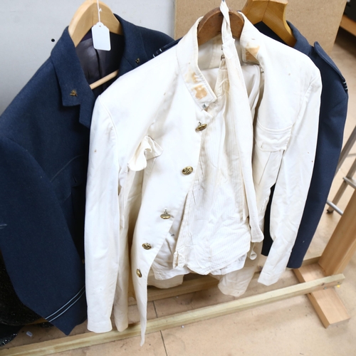 662 - 2 Vintage Royal Air Force jackets and a pair of matching trousers, and a Vintage military uniform co... 