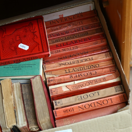 705 - A box of 1930s - 1960s maps and travel books, including The Ordinance Survey Contoured Road Map of L... 