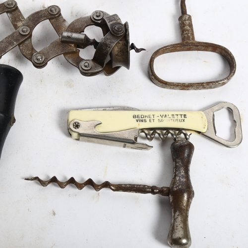 742 - A zigzag corkscrew, French corkscrews etc