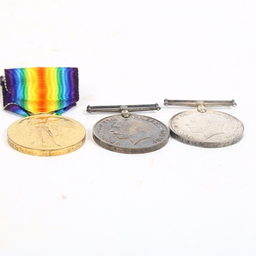 745 - 3 First World War medals - 1 to 676863 AMHG Rowe RAF, and 2 medals to 818353 AMALP Raikes RAF