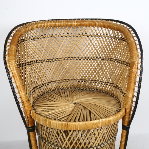 783 - A children's wicker Peacock chair, height 61cm